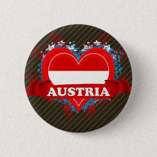 Vintage Ich liebe Österreich Button