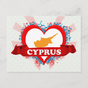 Vintage Ich liebe Zypern Postkarte