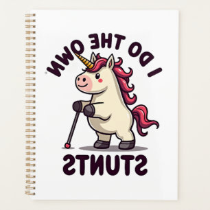 Vintage Ich mache meine eigenen Stunts Einhorn Lus Planer