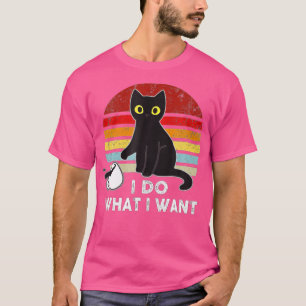 Vintage Ich mache was ich will Katze Liebe r Papa T-Shirt
