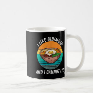 Vintage ich mag Bibimbap und ich kann nicht lügen  Kaffeetasse
