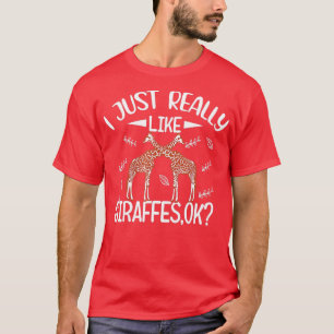 Vintage ich mag Giraffen einfach wirklich ok lusti T-Shirt