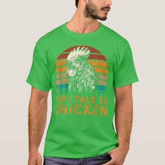Vintage Ich rede mit Hühnern Lustiges Huhn Dad Far T-Shirt