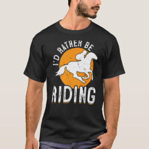Vintage Ich reite lieber Pferde Pferd Reitsport T-Shirt
