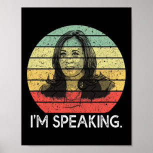Vintage Ich spreche Geschenk Vizepräsidentin Kamal Poster