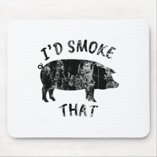 Vintage Ich würde diese lustige BBQ-Wurst grillen Mousepad