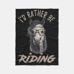 Vintage Id statt Reitpferd Fleecedecke