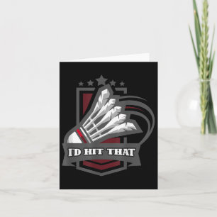 Vintage Id trifft auf Badminton Sports Player Coac Karte