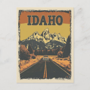 Vintage Idaho Bergwelt Landschaft Postkarte