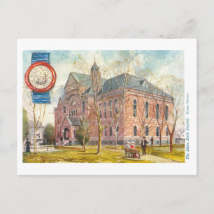 Vintage Idaho State Capitol mit Siegel Postkarte