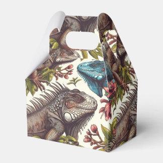 Vintage Iguana Nahtlose Malerei Geschenkschachtel
