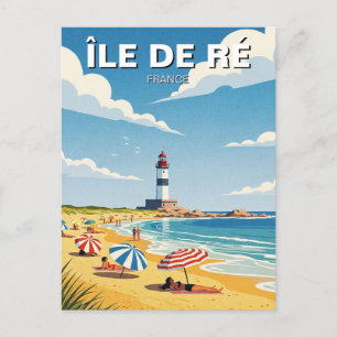 Vintage Île de Ré France Postkarte