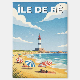 Vintage Île de Ré France Travel Magnet
