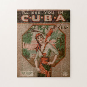 Vintage I'll See You in Cuba Reise Puzzle