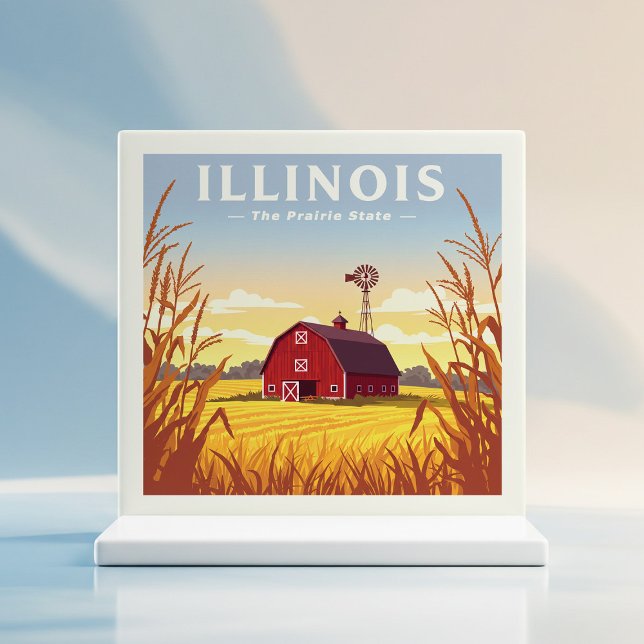 Vintage Illinois Fliese (Von Creator hochgeladen)