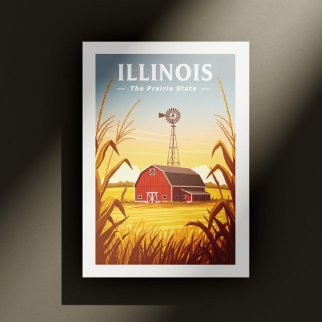 Vintage Illinois Postkarte (Von Creator hochgeladen)