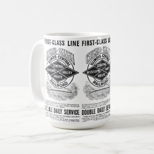 Vintage Illinois zentrale Eisenbahn Tasse