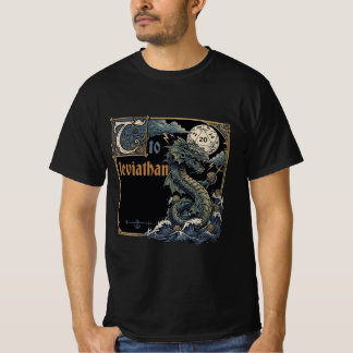Vintage Illuminated Manuscript Leviathan DND T-Shirt