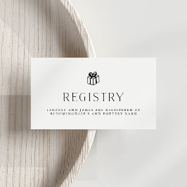 Vintage Illustrated Wedding Registry Cards Begleitkarte