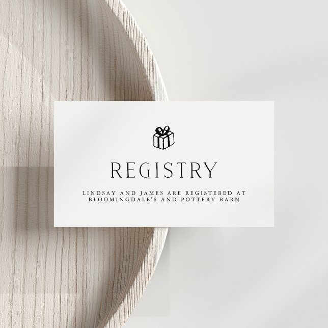 Vintage Illustrated Wedding Registry Cards Begleitkarte (Von Creator hochgeladen)