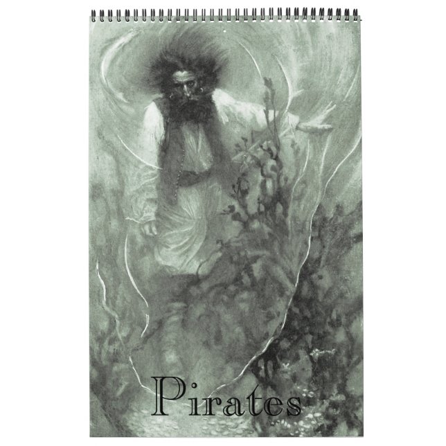 Vintage Illustration 12 Monat Pirate Kalender (Titelbild)