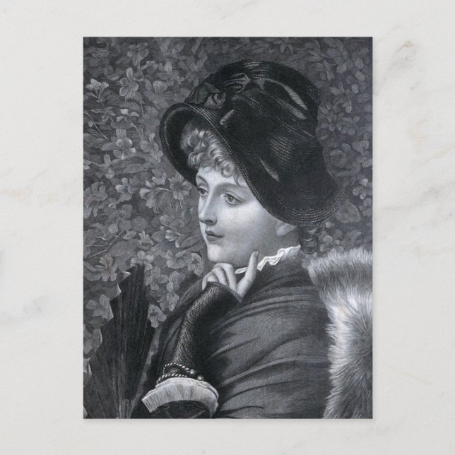 Vintage Illustration "A Reverie" Postkarte (Vorderseite)