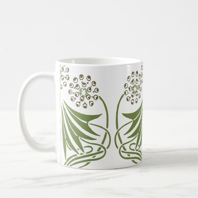 Vintage Illustration - Abstrakt Jugendstil Beauti Kaffeetasse (Links)