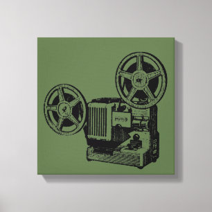 Vintage-Illustration Alter Projektor Leinwanddruck