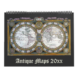 Vintage Illustration Antique World Maps Kalender