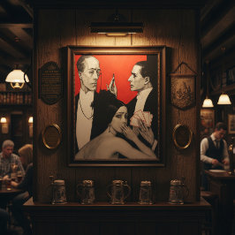 Vintage Illustration by W.T. Benda Classic Drama Leinwanddruck