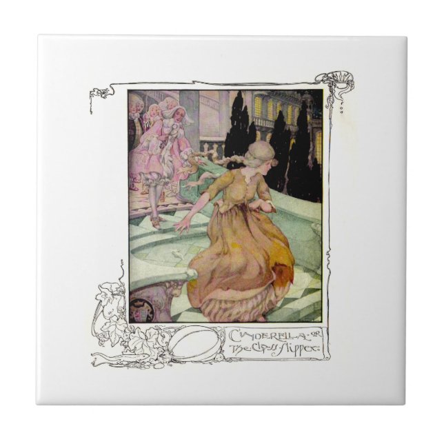 Vintage-Illustration Cinderella-Fliese Fliese (Vorderseite)