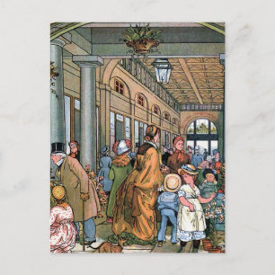 Vintage Illustration "Covent Garden, London" Postkarte