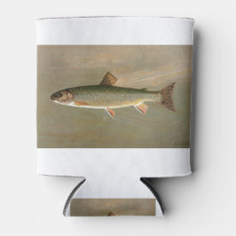Vintage Illustration der Bachforelle Dosenkühler