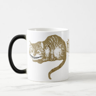 Vintage-Illustration der Cheshire-Katze Verwandlungstasse