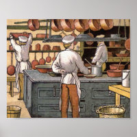 Vintage Illustration der französischen Küche