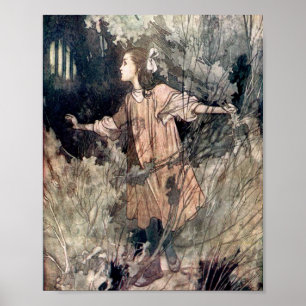 Vintage-Illustration Der geheime Garten  Poster