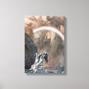 Vintage Illustration der Meerjungfrauen Leinwanddruck