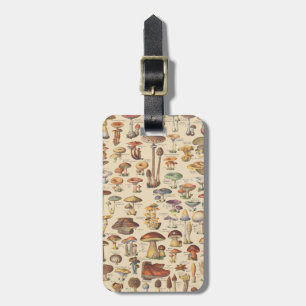 Vintage Illustration der Pilze Gepäckanhänger