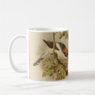 Vintage-Illustration des Rotkopfwürgers Kaffeetasse