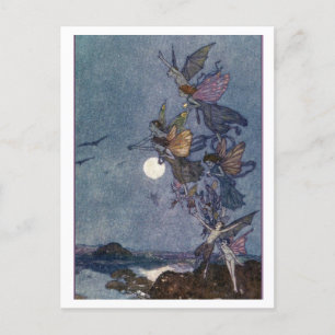 Vintage Illustration Edmund Dulac Fairies Postkarte