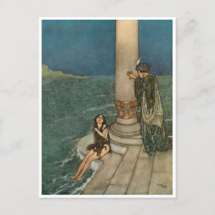 Vintage Illustration Edmund Dulac Little Mermaid Postkarte