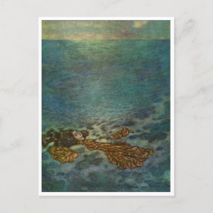Vintage Illustration Edmund Dulac Little Mermaid Postkarte