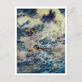 Vintage Illustration Edmund Dulac Little Mermaid Postkarte