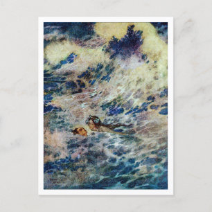 Vintage Illustration Edmund Dulac Little Mermaid Postkarte