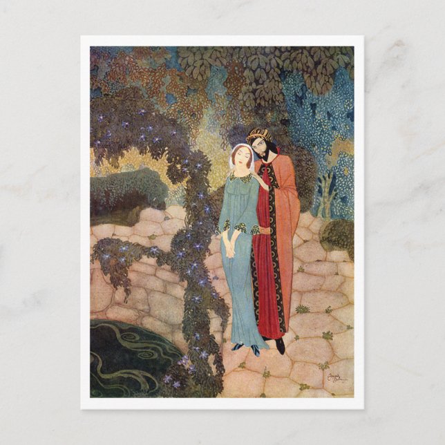 Vintage Illustration Edmund Dulac Postkarte (Vorderseite)