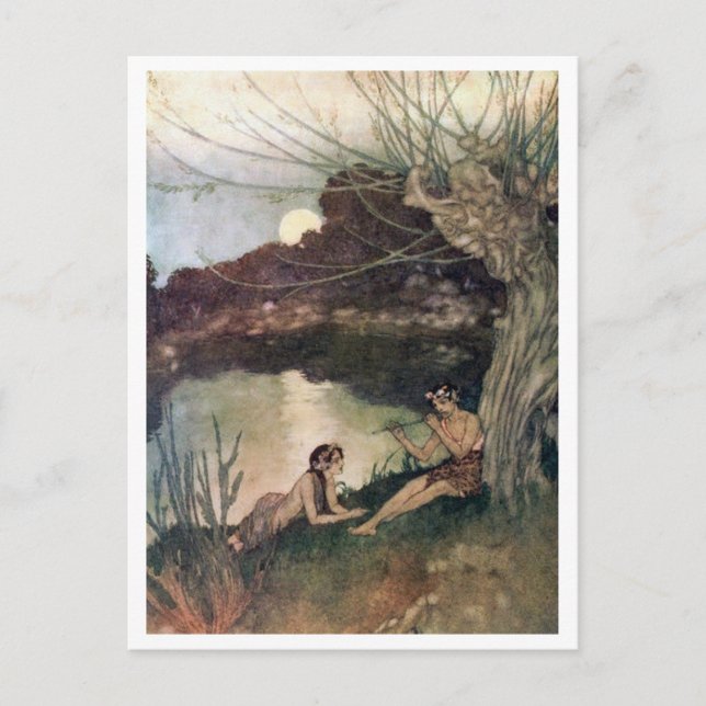 Vintage Illustration Edmund Dulac Tempest Postkarte (Vorderseite)