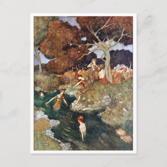 Vintage Illustration Edmund Dulac Tempest Postkarte (Vorderseite)