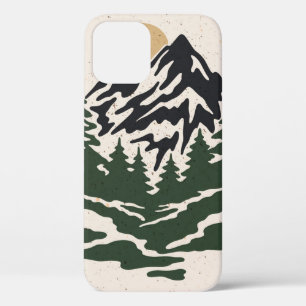 Vintage-Illustration einer Berglandschaftberg Case-Mate iPhone Hülle