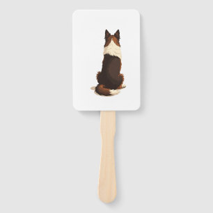 Vintage-Illustration eines Border Collies von hint Fächer