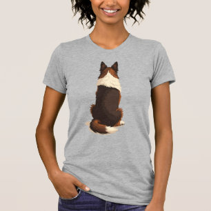 Vintage-Illustration eines Border Collies von hint T-Shirt